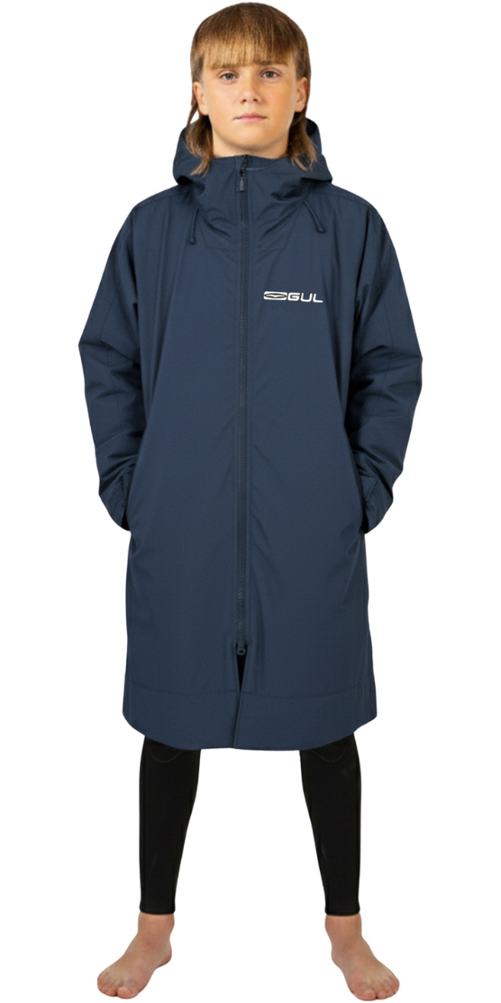 2025 Gul Junior Revorobe Long Sleeve Changing Robe AC0135-C6 - Navy / Grey